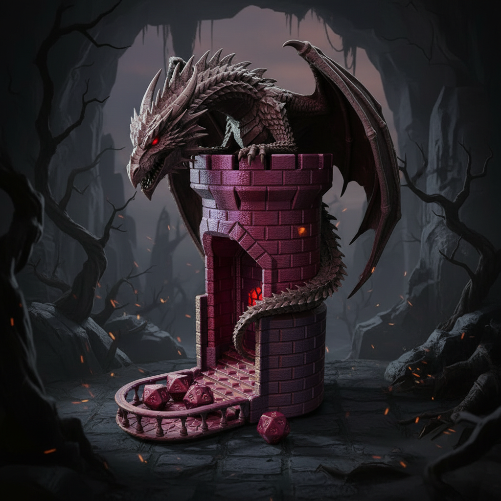 Automatic Reloading Castle Dice Tower